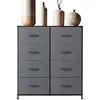A chest of drawers with decorative vases on top, set against a white background. Voir les images du produit