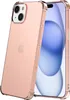 A rose gold iPhone in a transparent protective case is shown diagonally against a white background. Produktbild-Vorschau