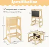 COSTWAY 3 in 1 Lernturm Kinder, klappbarer Tritthocker & Produktbild-Vorschau 3