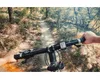 Riding a bicycle on a dirt path through a forest. Produktbild-Vorschau