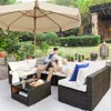 SONGMICS Sonnenschirm Ø 300 cm mit 32 LED-Lämpchen Produktbild-Vorschau 2