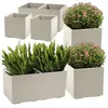Lamela Blumentopf | Karo | 40x60cm | Beige Beton Produktbild-Vorschau 3