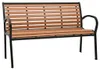 vidaXL Gartenbank Schwarz und Braun 116 cm Stahl und WPC Produktbild-Vorschau 6