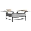 The Living Store Couchtisch Grau Sonoma 95x95x45 cm Produktbild-Vorschau 5