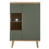 Wohnzimmer Vitrine in Eiche mit grün AVEZZANO-61 Modern Produktbild-Vorschau 5