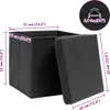 vidaXL Scatole con coperchio 4 pezzi nero 32x32x32 cm Anteprima dell’immagine prodotto 5