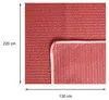 Garten Tischdecke Outdoor PVC rechteckig 130x220 cm Rot Produktbild-Vorschau 4