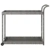 The Living Store Barwagen Grau 100x45x83 cm Poly Rattan Produktbild-Vorschau 3