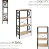 Etagère Barry 61,5x31,5x133,5cm - Bois clair industriel, Voir les images du produit 4