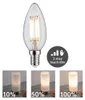 Bougie LED E14 5W avec variateur 3 niveaux 2700K filament Voir les images du produit 1