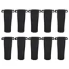 A collection of ten black belt clips arranged in two rows of five. Voir les images du produit