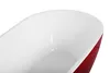 BELIANI Badewanne Rot Freistehend 173 x 82 cm Walnussform Produktbild-Vorschau 5