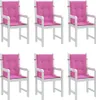 Six white chairs with pink cushions are arranged in two rows of three. Podgląd zdjęcia produktu