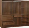 Kit guardaroba modulare decorazione legno 3 elementi, Noce Anteprima dell’immagine prodotto 1
