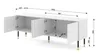 TV Schrank WOODY BLACK 4D 180 cm SCHWARZ MATT - gefräster Produktbild-Vorschau 7