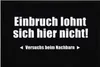 Fußmatte mit Spruch Einbruch lohnt sich hier nicht lustige Produktbild-Vorschau 1