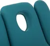 A close-up view of a turquoise massage table with a face cradle cutout. Náhled obrázku produktu