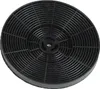 A black circular carbon filter with a grid pattern. Produktbild-Vorschau