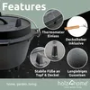 holz4home® Dutch Oven Gusseisen I 9L Feuertopf mit Zubehör Produktbild-Vorschau 5