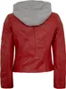 Mauritius - Damen Lederjacke Lammnappa Kapuze rot : 3XL Produktbild-Vorschau 3