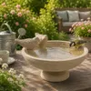 Vogeltränke mit 2 Vögeln auf Sockel Vogel Bad Tränke Garten Produktbild-Vorschau 4