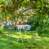 Relaxdays Barhocker, 2er Set, Rattan-Optik, klappbarer Produktbild-Vorschau 2