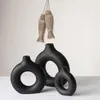 CEMABT Handmade Vase Noir mat Céramique pour déco Lot de 2 Voir les images du produit 4