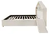 Kinderbed 140x200 cm, beige, gestoffeerd huisbed met Productafbeelding-voorbeeld 17