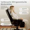 A woman is sitting in an ergonomic office chair, with various features of the chair highlighted with text and icons. Anteprima dell’immagine prodotto