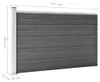 vidaXL Zaunelement Set WPC 872x105 cm Schwarz Produktbild-Vorschau 6
