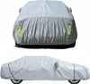 A car covered with a protective cover, shown from the front and side. Produktbild-Vorschau