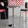 Americký jídelní barový stůl ELVIS kulatý Ø 60 cm Hliník Náhled obrázku produktu 6