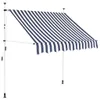 vidaXL Tenda da sole retrattile a mano 200 cm a righe Anteprima dell’immagine prodotto 11