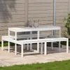 The Living Store Table de pique-nique 160x134x75 cm pin Voir les images du produit 2