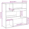 vidaXL Bücherregal/Raumteiler Betongrau 100x33x94,5 cm Produktbild-Vorschau 9