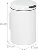 Relaxdays Kozmetický koš na montáž na stenu, 3 l, Náhľad obrázku produktu 4