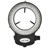 A black LED ring light with a white background. Voir les images du produit