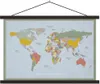 MuchoWow® Textilposter Weltkarte - Farben - Zitat - Kinder Produktbild-Vorschau 1