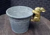 Dekofigur Hase kletternd gold H8,5cm Produktbild-Vorschau 4