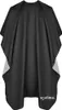 A black hairdressing cape is shown from the back, laid flat against a white background. Anteprima dell’immagine prodotto