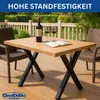 DanDiBo 2x Tischbeine Metall Schwarz 60 x 72 cm Produktbild-Vorschau 8
