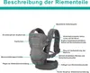 STILVORA Kindertrage, 4-in-1 Rückentrage Baby Produktbild-Vorschau 4