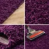 Teppich Wohnzimmer Hochflor Einfarbiges Design Langflor Produktbild-Vorschau 2