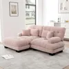 Sweiko Cloud Ecksofa für Wohnzimmer, Chenille Doppelsofa Produktbild-Vorschau 3