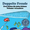 A graphic illustration promoting a Brawl Stars themed bedding set, featuring cartoon characters, musical notes, and a stylized depiction of the bedding. Produktbild-Vorschau