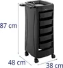 Expondo physa kadeřnický vozík – 10 kg – 5 zásuvek – držák Náhled obrázku produktu 7