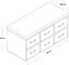 KESPER Lavice S Šesti Látkovými Boxy 38 X 68 X 295 cm Náhled obrázku produktu 4