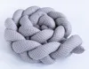 400 cm GRAU Geflochtenes Kissen Zierkissen Dekokissen Bettschlange Bettumrandung Zugluftstopper Produktbild-Vorschau