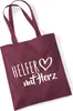 Huuraa Jutebeutel Helfer mit Herz 10 Liter Burgundy Produktbild-Vorschau 1