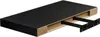 A black floating shelf with its mounting bracket visible. Náhled obrázku produktu